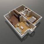 onebedroom room with living room floorplan