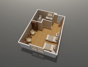 onebedroom semi-private room floorplan