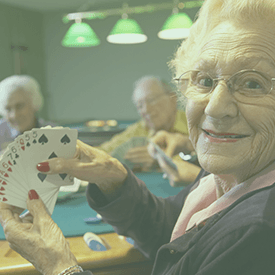 woman playing poker