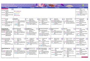 assisted living event calendar September 2018
