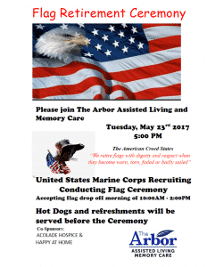 flag retirement ceremony flyer