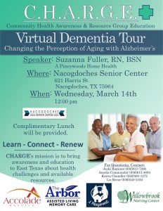 virtual dementia tour flyer