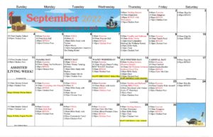 September Calendar Arbor