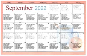 September Calendar Arbor