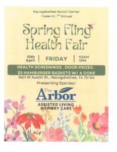 Spring Fling Health Fair Flyer